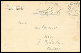 5599 5 Pfg Kaiseryacht  Bildseitig Verklebt Mit Stempel SWAKOPMUND 15.5.04 Als Drucksachenkarte Nach Wien, Tax-Vermerk U - Sud-Ouest Africain Allemand