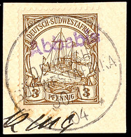 5619 ABBABIS, Violetter L1 Klar Mit Wanderstempel Vom 30.11.04 Auf Prachtbriefstück Mit Mi.-Nr. 11 (unten Links Etwas Fl - Sud-Ouest Africain Allemand