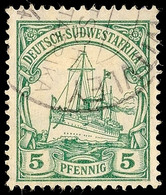 5633 GROSS-WITVLEY, Teilstempel Auf 5 Pf. Kaiseryacht, Katalog: 25 O - German South West Africa