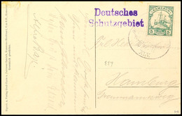 5800 DEUTSCHE SEEPOST LINIE HAMBURG-WESTAFRIKA  XLV. 8.4.11auf Ansichtskarte "Blick Auf Fumban" Mit 5 Pf. Kaiseryachtund - Kamerun