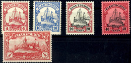 5859 4 Cents Bis 1/2 Dollar Ohne Wasserzeichen Tadellos Ungebraucht, Mi. 260,--, Katalog: 20/24 * - Kiautchou