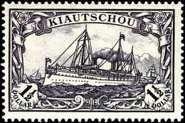 5863 1 1/2 Dollar Kaiseryacht Ohne Wasserzeichen Tadellos Ungebraucht Mit Vollem Originalgummi Und Leichten Falzspuren,  - Kiautchou