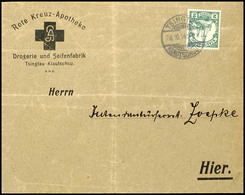 5864 2 C. Kaiseryacht Mit Stempel "TSINGTAU KIAUTSCHOU C 28.10.14" Als Portogerechte Einzelfrankatur Auf Vordruckbrief D - Kiautchou