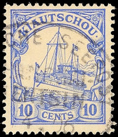 5887 DEUTSCHE SEEPOST SHANGHAI TIENTSIN ?/4.06 Zentrisch Auf 10 C. Kaiseryacht, Gepr. Bothe BPP, Katalog: 21 O - Kiautchou