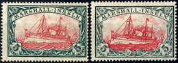 5936 5 Mark Mit Wasserzeichen In Type AI Und In Type BI Je Tadellos Ungebraucht, Mi. 100,--, Katalog: 27AI+BI * - Marshall-Inseln