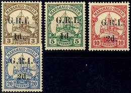 5937 1 D. Auf 3 Pf Bis 2 D. Auf 20 Pf Je Tadellos Ungebraucht (1I - 3I Gepr.), Mi. 157,--, Katalog: 1/4I * - Marshall-Inseln