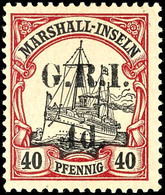 5939 4 D. Auf 40 Pf Tadellos Ungebraucht Mit Kleiner Erstfalzspur, Gepr. Holcombe, Mi. 150,--, Katalog: 7I * - Isole Marshall