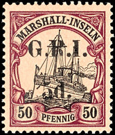 5940 5 D. Auf 50 Pf Tadellos Ungebraucht Mit Kleinem Erstfalzrest, Mi. 300,--, Katalog: 8I * - Marshall