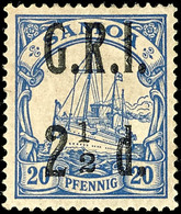 5959 2 1/2 D. Auf 20 Pf Mit Aufdruckfehler " 1 Von 1/2 Nach Links Verschoben" Tadellos Ungebraucht, Mi. 120,--, Katalog: - Samoa