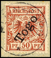 5979 50 Pf. Tadellos Auf Briefstück, Mi. 70,-, Katalog: 6 BS - Togo