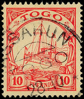 6002 ASSAHUN 28.10 Klar Auf 10 Pfg Kaiseryacht, Katalog: 9 O - Togo