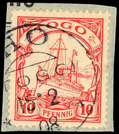 6006 HO, Kpl. Stempel Vom 15.2.08, Auf 10 Pfg, Katalog: 9 BS/o - Togo