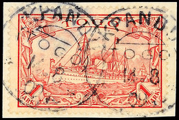 6009 KPANDU 14.8 09, 2 Mal Klar Auf Briefstück 1 Mark Kaiseryacht, Katalog: 16 BS - Togo