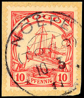 6012 NOEPE 10.3 11, Klar Und Zentrisch Auf Briefstück 10 Pf. Kaiseryacht, Katalog: 9 BS - Togo