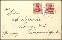 6044 1914, DASP BREMEN-NEW YORK KRONPRINZESIN CECILE N.D.L. 12.5.14", Flaggenstempel Klar Als Entwerter Auf Brief Mit Zw - Other & Unclassified