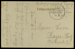 6053 MSP No. 104 16.12.(15) (SMS Berlin)m Klar Auf Feldpostkarte, Datiert Aus Libau,  Stempel Ohne Jahreszahl  BF - Other & Unclassified