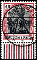 6073 50 C Auf 40 Pfg. Lilarot/schwarz, Zw. 0,8,  Vom Bogenunterrand, Gestempelt, Signiert Hey BPP, Mi. 400.-, Katalog: 2 - Altri & Non Classificati