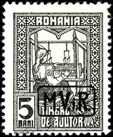 6141 5 B. Schwarz Mit Schwarzem Aufdruck, Ungebr., Signiert Hey BPP, Mi. 100.-, Katalog: 5b * - Rumänien