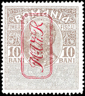 6143 10 B. Graubraun Mit Dunkelkarminem Aufdruck, Ungebr., Mi. 140.-, Katalog: 6 * - Roumanie