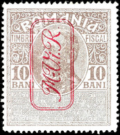 6143 10 B. Graubraun Mit Dunkelkarminem Aufdruck, Ungebr., Mi. 140.-, Katalog: 6 * - Rumänien
