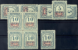 6166 5 Und 10 Bani Je Fünf Mal Tadellos Postfrisch, Mi. 600,--, Katalog: 6/7(5) ** - Altri & Non Classificati