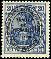 6177 20 Pfg Germania Lilaultramarin, Tadellos Postfrisch, Gepr. Wasels BPP, Mi. 350.-, Katalog: 19a ** - Altri & Non Classificati