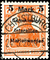 6194 5 M Auf 7 1/2 Pfg., Aufdrucktype BIa, Gest., Tadellos, Signiert Klein BPP, Mi. 90.-, Katalog: 25BIa O - Autres & Non Classés