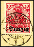 6269 10 Pf. In A-Farbe Tadellos Auf Briefstück ,gepr. Dr. Oechsner BPP Und Infla, Mi. 190.-, Katalog: 2a BS - Sonstige & Ohne Zuordnung