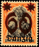 6289 60 Auf 30 Pfg. Germania Mit Doppeltem Aufdruck (einmal Schwächer), Postfrisch, Kabinett, Signiert Oechsner BPP, Ung - Autres & Non Classés