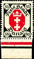 6314 50 Pfg Staatswappen, Vom Unterrand, Abart "doppelte Zähnung", Tadellos Postfrisch, Fotokurzbefund  Gruber BPP (2013 - Autres & Non Classés