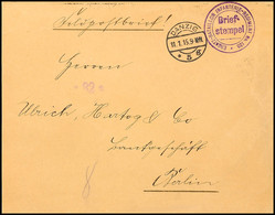 6484 1915, Feldpostbrief Mit Aufgabestempel "DANZIG 5 G 11.1.15" Nebst Viol. Briefstempel "ERSATZ-BATAILLON INFANTERIE-R - Sonstige & Ohne Zuordnung