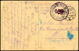 6486 1915, Feldpostkarte Mit Aufgabestempel "DANZIG 5 F 6.12.15" Nebst Viol. Briefstempel "6. ERSATZ-FUSSARTILLERIE-REGT - Sonstige & Ohne Zuordnung