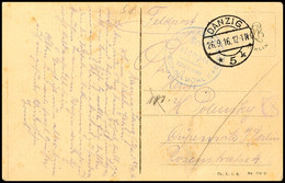 6490 1916, Ansichtskarte "Danzig, Blick Vom Bischofsberge" Als Feldpostkarte Mit Aufgabestempel "DANZIG 5 K 26.9.16" Neb - Altri & Non Classificati