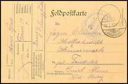 6491 1917, Feldpostkarte Mit Aufgabestempel "DANZIG-LANGFUHR C 26.3.17" Nebst Viol. Briefstempel "WESTPREUSSISCHE TRAIN- - Altri & Non Classificati