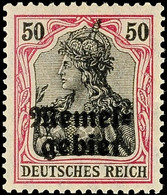 6496 50 Pfg. Auf Orangeweiß, Ungebr., Tadellos, Doppelt Sign. Dr. Petersen BPP, Mi. 220.-, Katalog: 7y * - Memel (Klaipeda) 1923