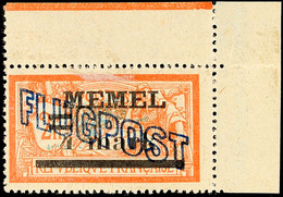 6513 4 M Auf 2 Fr., Wertziffer 4 Verdickt, Ohne Gummierung, Vs. Anhaftungen, Mi. 100.-, Katalog: 46Ia OG - Memelgebiet 1923