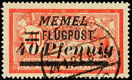 6517 40 Pfennig Auf 40 Cent, Aufdruckfehler I, Tadellos Gestempelt, Gepr. Dr. Petersen BPP, Mi. 70.-, Katalog: 98I O - Memel (Klaïpeda) 1923