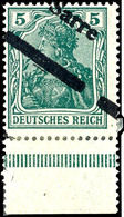 6590 5 Pf Germania Sarre Mit Diagonalem Aufdruck Tadellos Ungebraucht, Gepr. Burger BPP, Mi. 500,--, Katalog: 4IIIFIV * - Autres & Non Classés