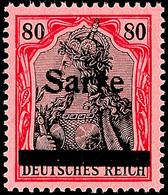 6612 80 Pf. Germania Sarre Mit Aufdruck Type I Tadellos Postfrisch, Gepr. Dr. Dub Und Burger BPP, Sowie Fotoattest Braun - Altri & Non Classificati