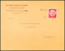 6964 "Abertham (Erzgeb)" - Violetter, Einzeiliger Stempel Und Ebenso Einzeiliger Datumsstempel "29.Okt.1938" Als Entwert - Other & Unclassified