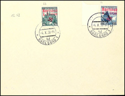 6973 2.50 Kc Dunkelgrauultramarin Und 50 H Briefmarkenausstellung Kaschau Zusammen Auf Blankoumschlag, Mi. 235.-, Katalo - Other & Unclassified
