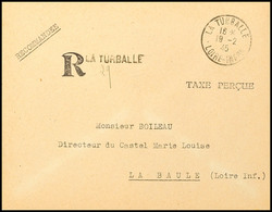 7212 1945, Barfrankierter Brief Innerhalb Der Festung St. Nazaire Von "LA TURBALLE 19-2 45" Nach La Baule Mit Rs. Ank.-S - Autres & Non Classés