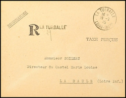 7212 1945, Barfrankierter Brief Innerhalb Der Festung St. Nazaire Von "LA TURBALLE 19-2 45" Nach La Baule Mit Rs. Ank.-S - Altri & Non Classificati