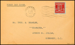 7255 1 P. Dunkelrot Auf First Day Cover Brief Mit Stempel GUERNSEY 9.APR.1942, Pracht, Katalog: 5 BF - Altri & Non Classificati