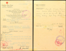 7284 Nachrichtenübermittlung Vom 21.7.42 Auf Formular Vom Deutschen Roten Kreuz Von Guernsey Nach England Und Zurück Mit - 2° Guerre Mondiale