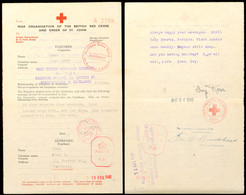 7293 Nachrichtenübermittlung Vom 2.2.42 Auf Formular Vom Britischen Roten Kreuz Von England Nach Guernsey Und Zurück Mit - 2. WK