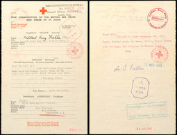 7295 Nachrichtenübermittlung Vom 21.12.42 Auf Formular Vom Britischen Roten Kreuz Von England Nach Guernsey Und Zurück M - 2° Guerre Mondiale