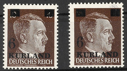 7310 6 Auf 10 Pfg Hitler, 2 Postfrische Kabinettstücke Mit Aufdrucktype I Und II, Signiert Van Loo BPP, Katalog: 2I,II * - Autres & Non Classés