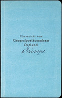 7408 Geschenkheft Der DDP Ostland 1941, Einsteckbüchlein (10 X 16 Cm) Mit Breiter Auswahl Postfrischer Baltischer Sonder - Autres & Non Classés