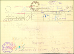 7439 1942, Telegramm Von "PETROVGRAD 18.11.42" Nach Belgrad Mit Allen Stempeln Und Vermerken, Gefaltet Und Kl. Einrisse  - Autres & Non Classés